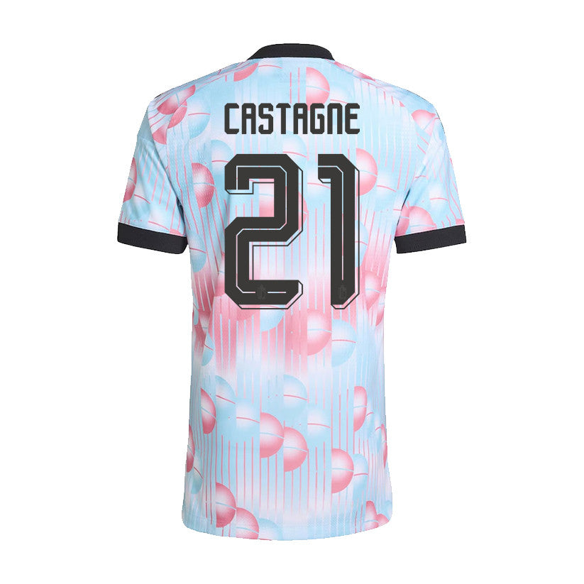 Timothy Castagne 21 Belgium National Team 2026 Away Jersey - Light Blue, Men