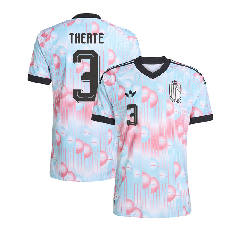 Arthur Theate 3 Belgium National Team 2026 Away Jersey - Light Blue, Men