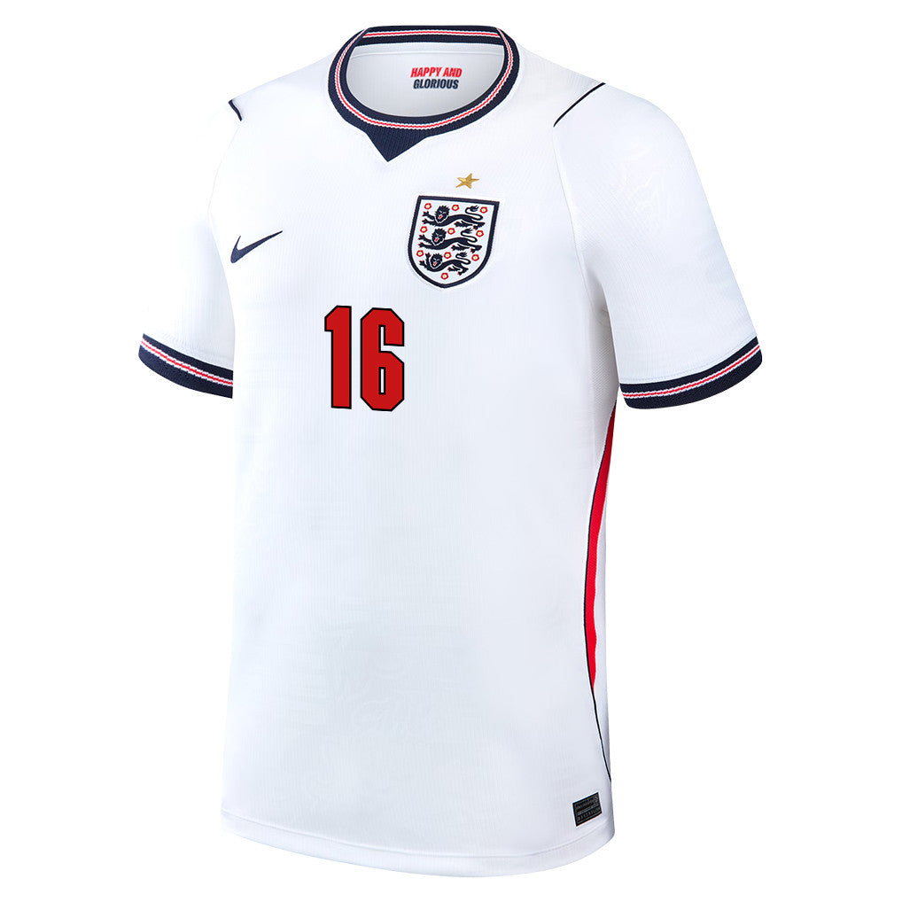 Adam Wharton 16 England National Team 2026 Home Jersey - White, Men