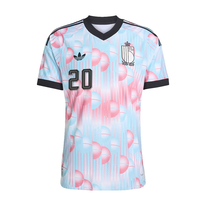 Hans Vanaken 20 Belgium National Team 2026 x World Cup Patch Away Jersey - Light Blue, Men