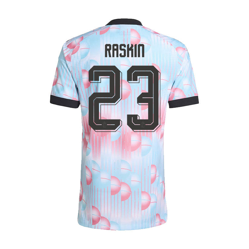 Nicolas Raskin 23 Belgium National Team 2026 Away Jersey - Light Blue, Men