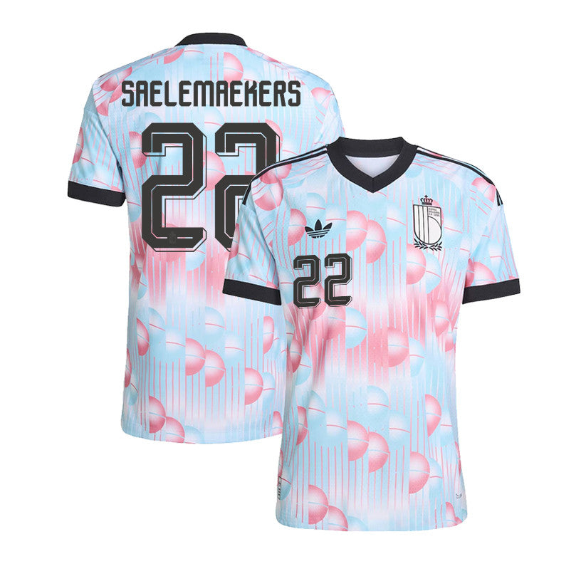 Alexis Saelemaekers 22 Belgium National Team 2026 Away Jersey - Light Blue, Men