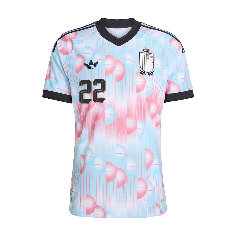 Alexis Saelemaekers 22 Belgium National Team 2026 Away Jersey - Light Blue, Men