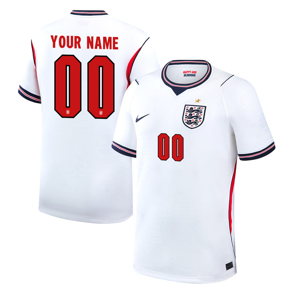 England National Team 2026 Home Jersey - Personalized - White, Men