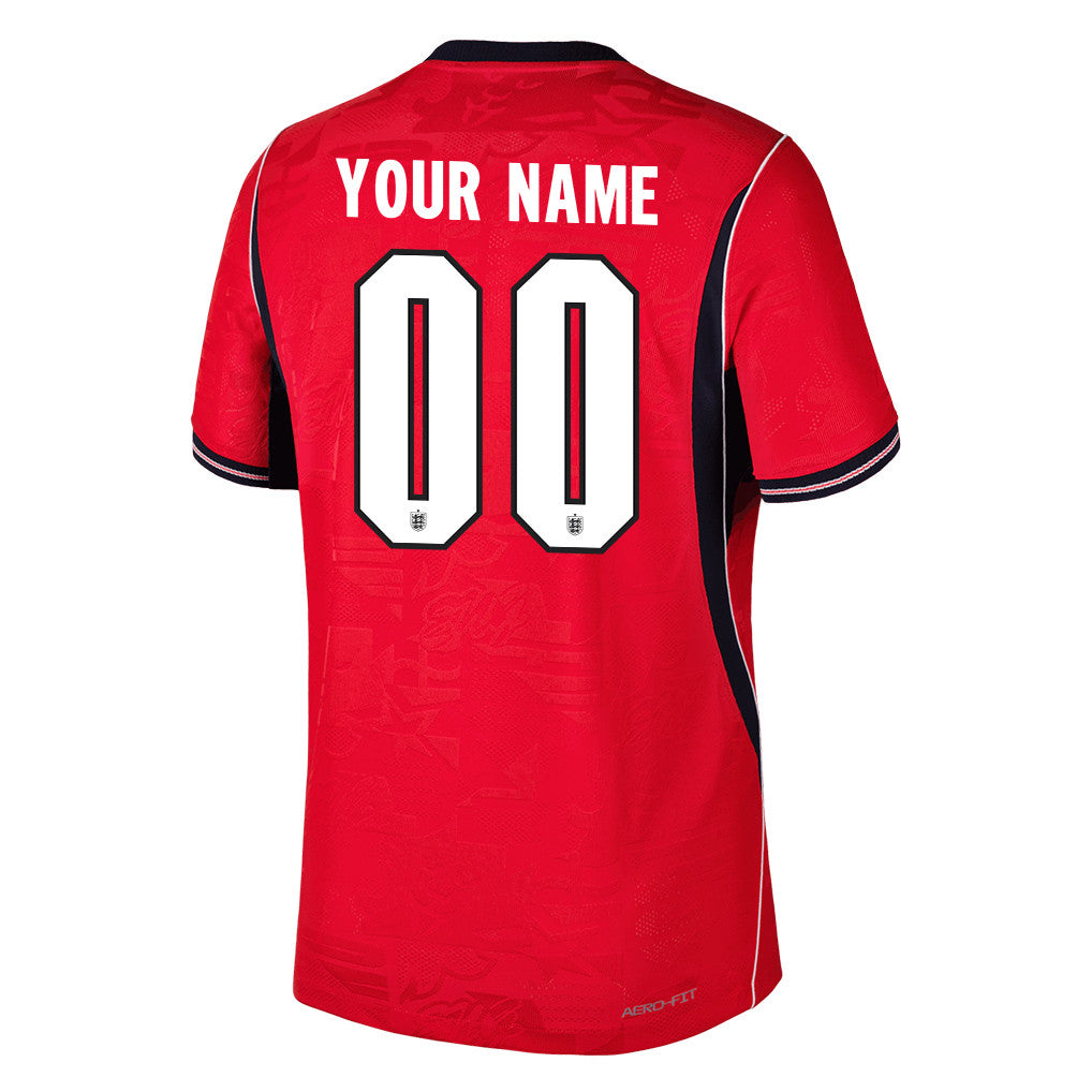 England National Team 2026 Away Jersey - Personalized - Red, Men