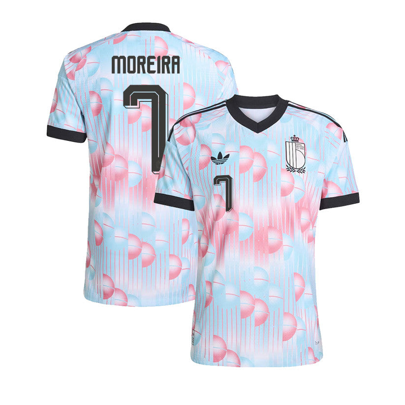 Diego Moreira 7 Belgium National Team 2026 Away Jersey - Light Blue, Men