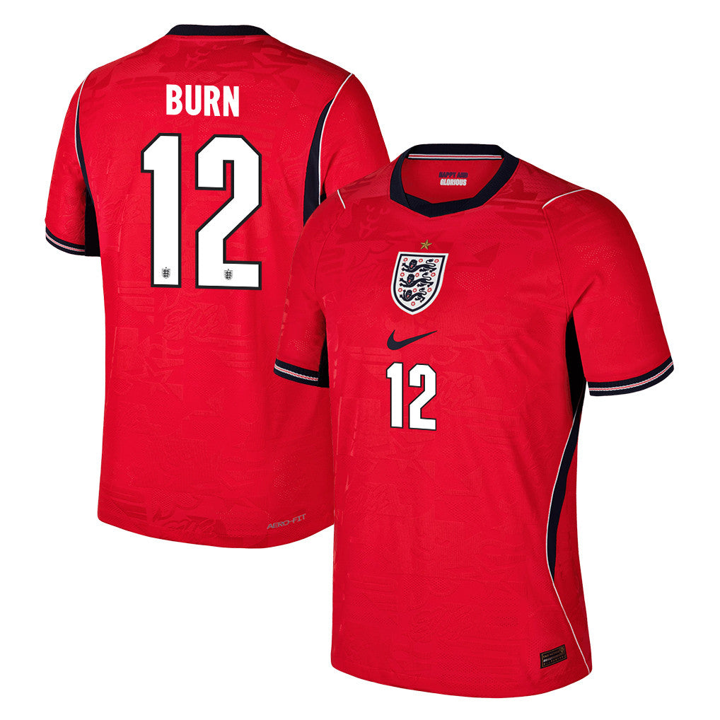 Dan Burn 12 England National Team 2026 Away Jersey - Red, Men