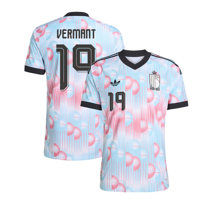 Romeo Vermant 19 Belgium National Team 2026 Away Jersey - Light Blue, Men