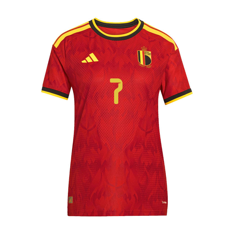 Kevin De Bruyne 7 Women's Belgium National Team 2026 Home Jersey - Red