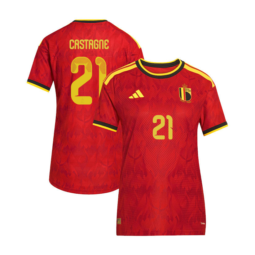 Timothy Castagne 21 Women's Belgium National Team 2026 Home Jersey - Red