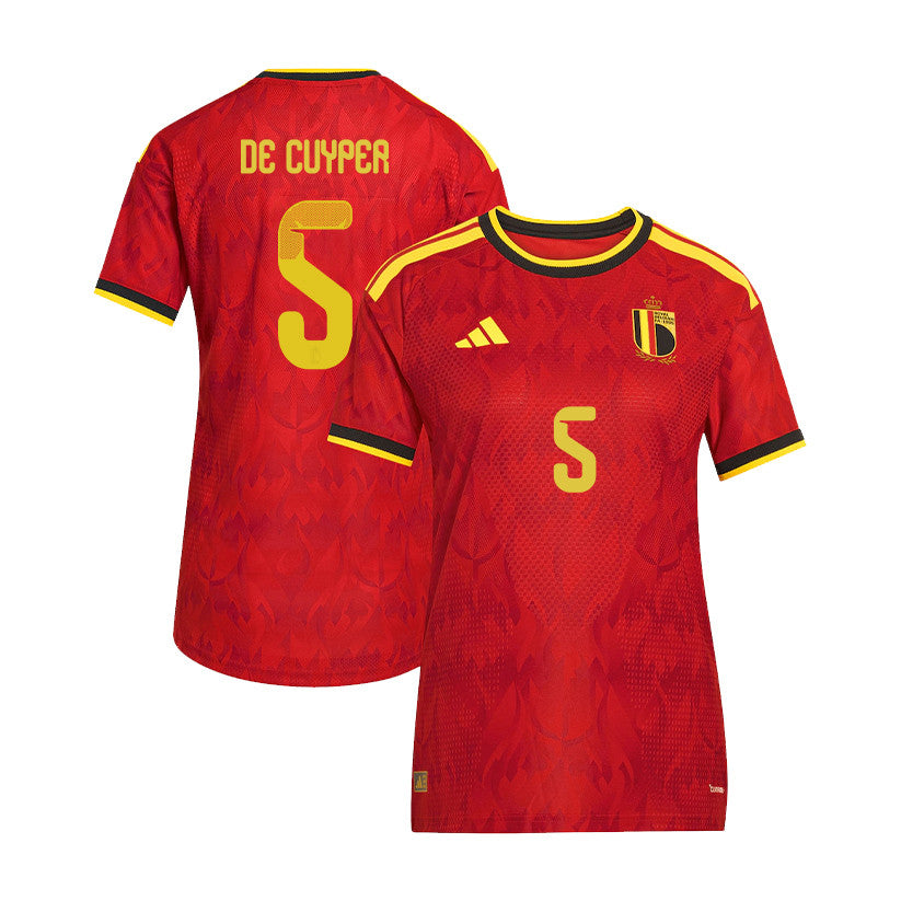 Maxim De Cuyper 5 Women's Belgium National Team 2026 Home Jersey - Red