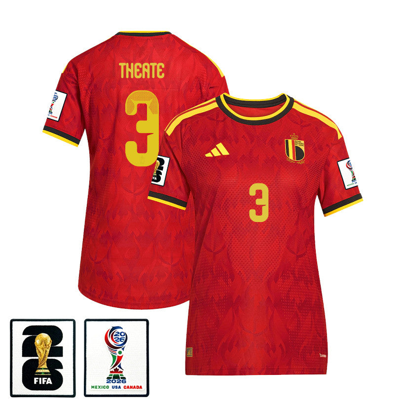 Arthur Theate 3 Women's Belgium National Team 2026 Home Jersey - Red