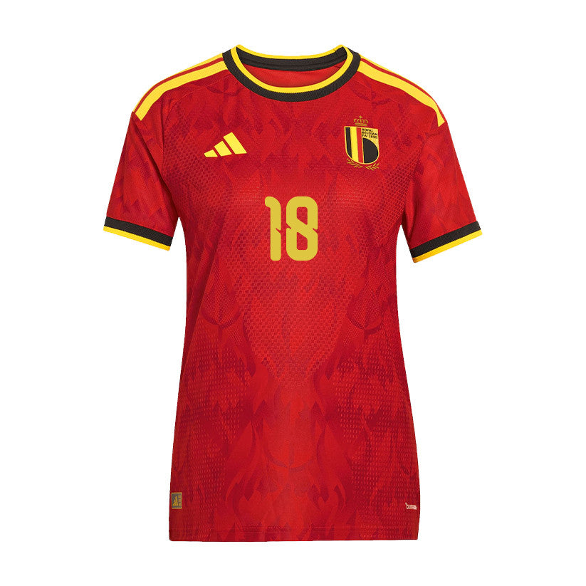 Charles Vanhoutte 18 Women's Belgium National Team 2026 Home Jersey - Red