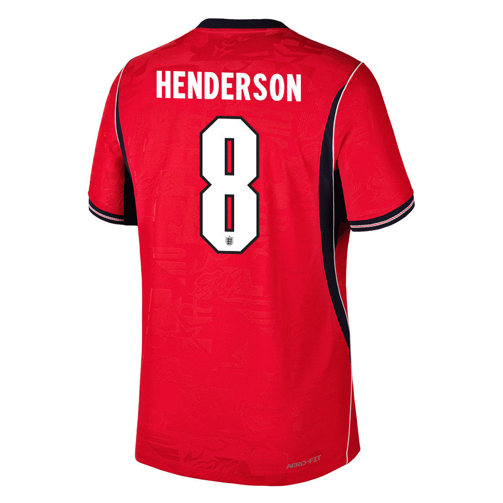 Jordan Henderson 8 England National Team 2026 Away Jersey - Red, Men