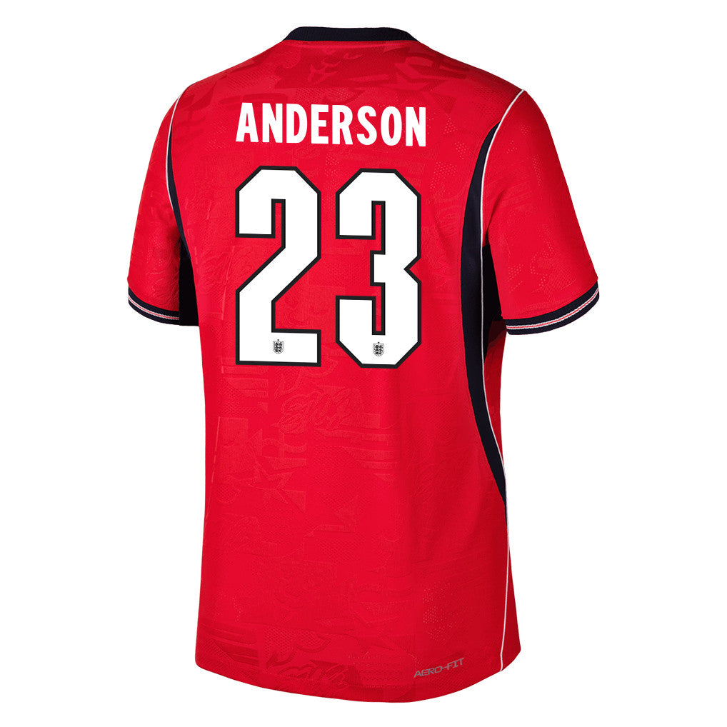 Elliot Anderson 23 England National Team 2026 Away Jersey - Red, Men