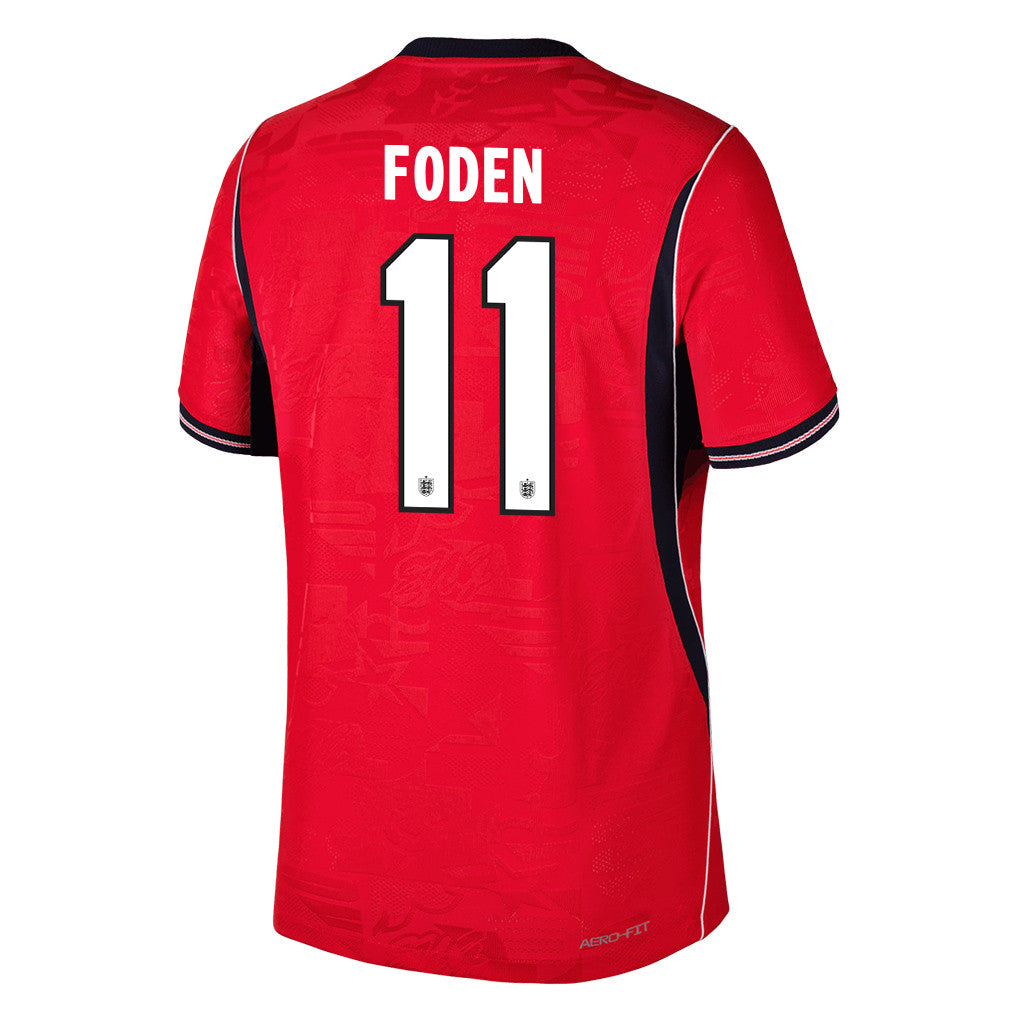 Phil Foden 11 England National Team 2026 Away Jersey - Red, Men