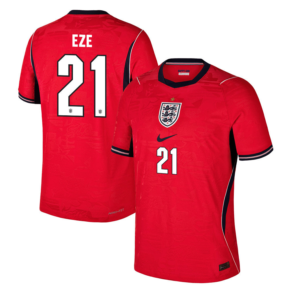 Eberechi Eze 21 England National Team 2026 Away Jersey - Red, Men
