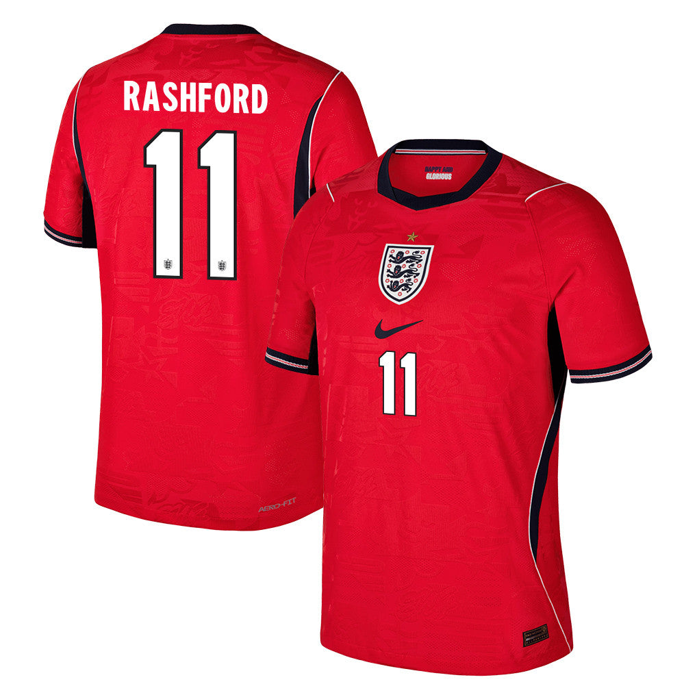 Marcus Rashford 11 England National Team 2026 Away Jersey - Red, Men