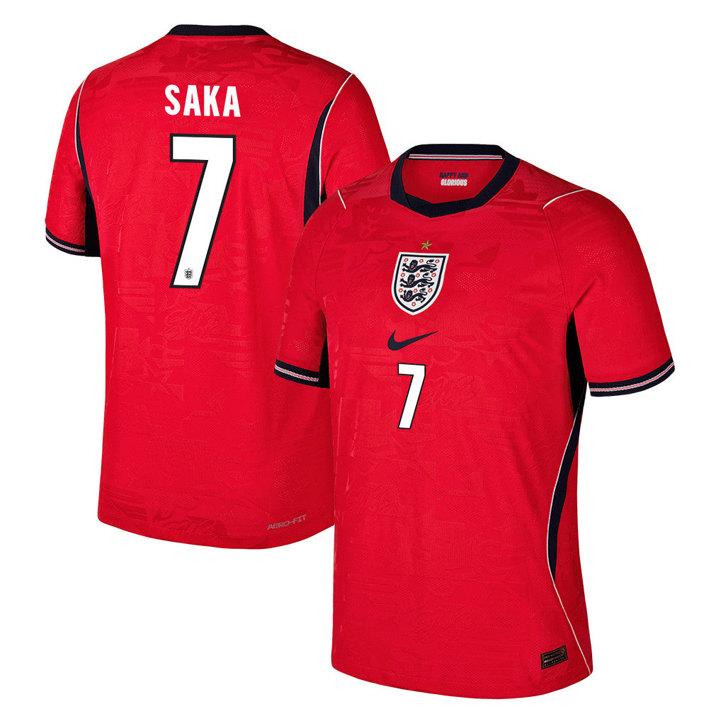 Bukayo Saka 7 England National Team 2026 Away Jersey - Red, Men