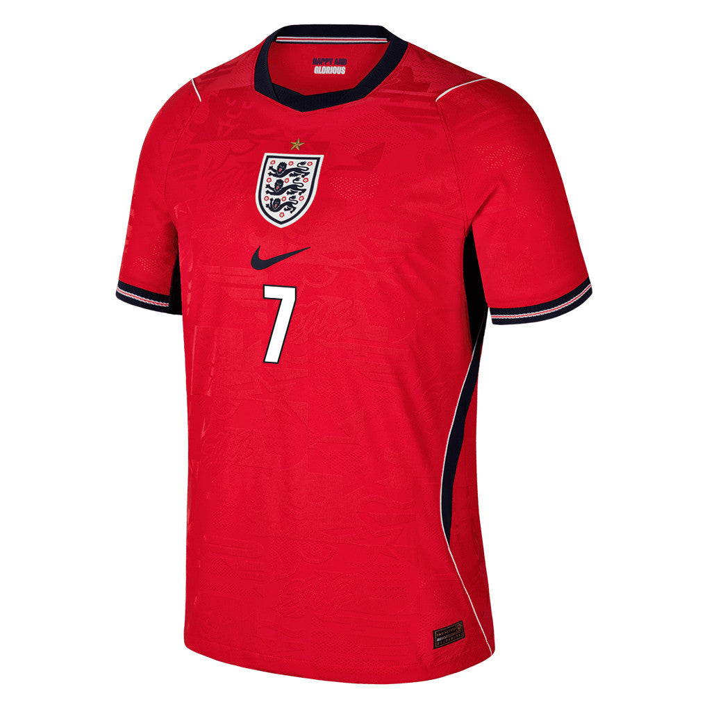 Bukayo Saka 7 England National Team 2026 Away Jersey - Red, Men