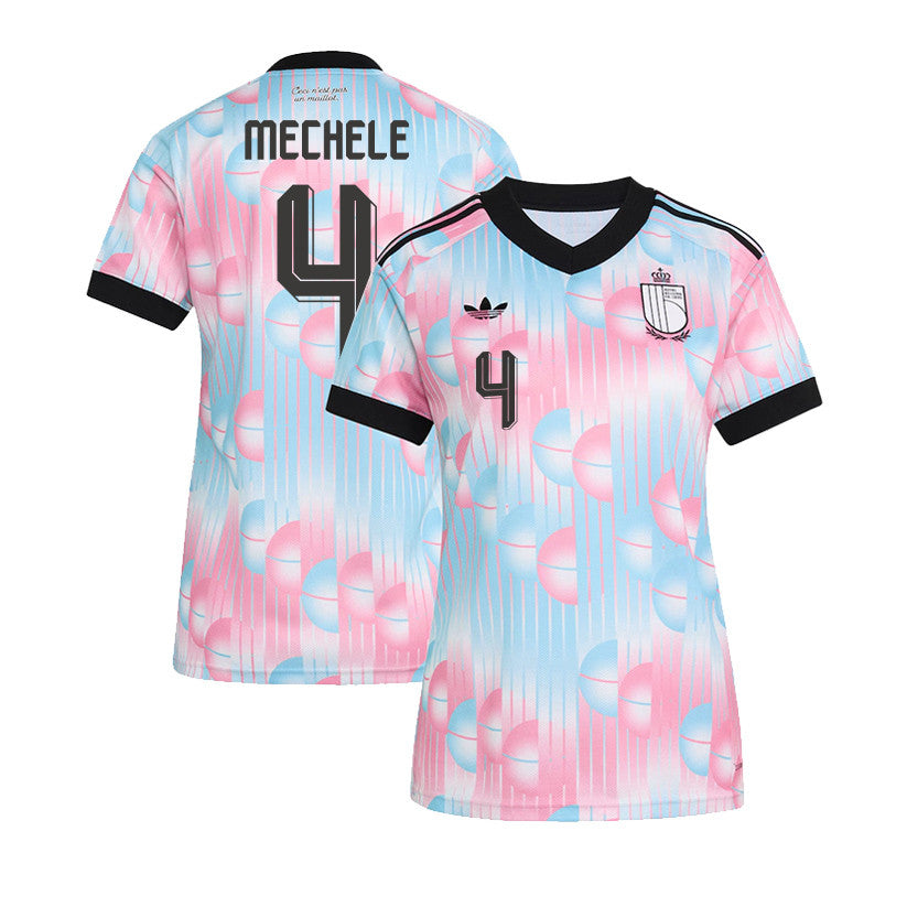 Brandon Mechele 4 Women's Belgium National Team 2026 Away Jersey - Light Blue