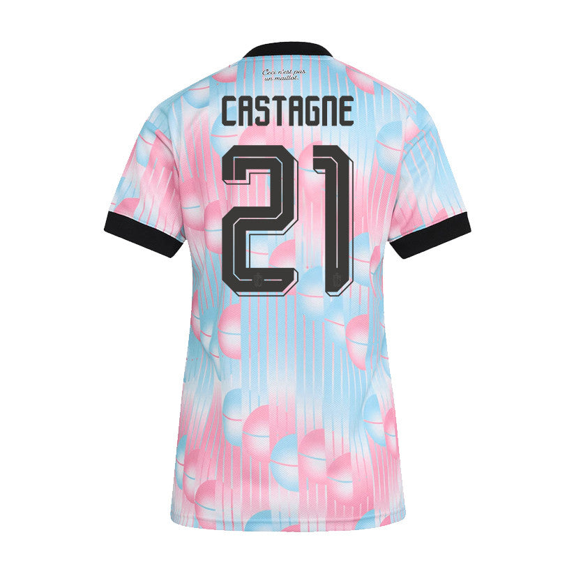 Timothy Castagne 21 Women's Belgium National Team 2026 Away Jersey - Light Blue