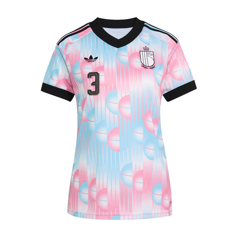 Arthur Theate 3 Women's Belgium National Team 2026 Away Jersey - Light Blue