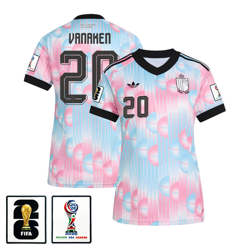 Hans Vanaken 20 Women's Belgium National Team 2026 Away Jersey - Light Blue