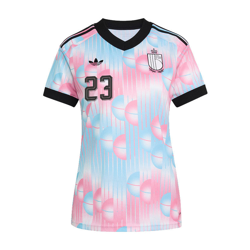 Nicolas Raskin 23 Women's Belgium National Team 2026 Away Jersey - Light Blue
