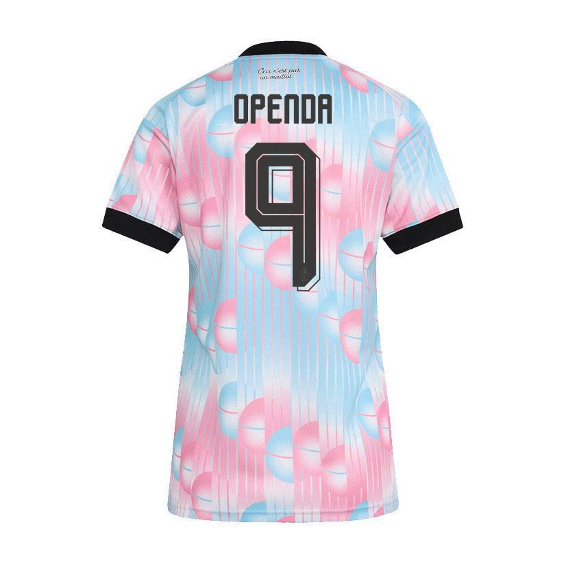Loïs Openda 9 Women's Belgium National Team 2026 Away Jersey - Light Blue