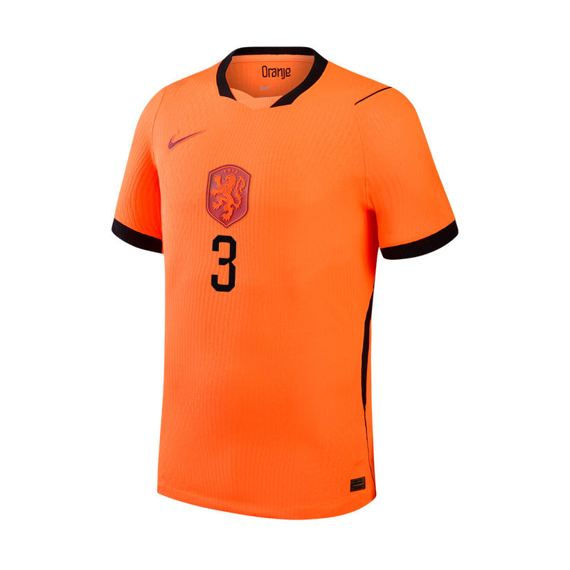 Jurriën Timber 3 Netherlands National Team 2026 Home Jersey - Orange, Men