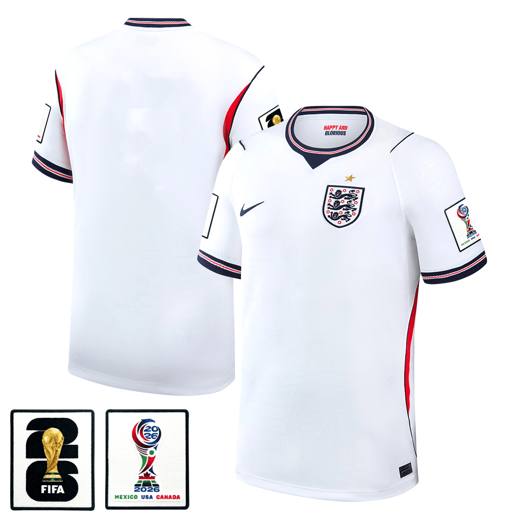 England National Team 2026 x World Cup Patch Home Jersey - White, Men