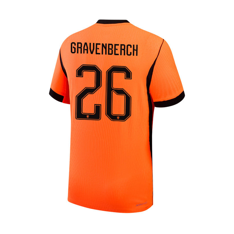 Ryan Gravenberch 26 Netherlands National Team 2026 x World Cup Patch Home Jersey - Orange, Men