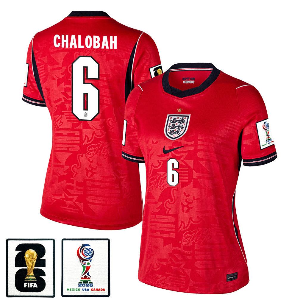 Trevoh Chalobah 6 Women's England National Team 2026 Away Jersey - Red