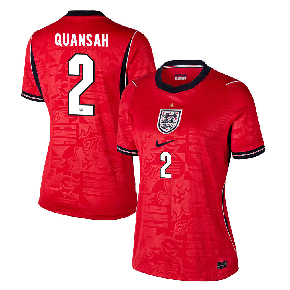Jarell Quansah 2 Women's England National Team 2026 Away Jersey - Red
