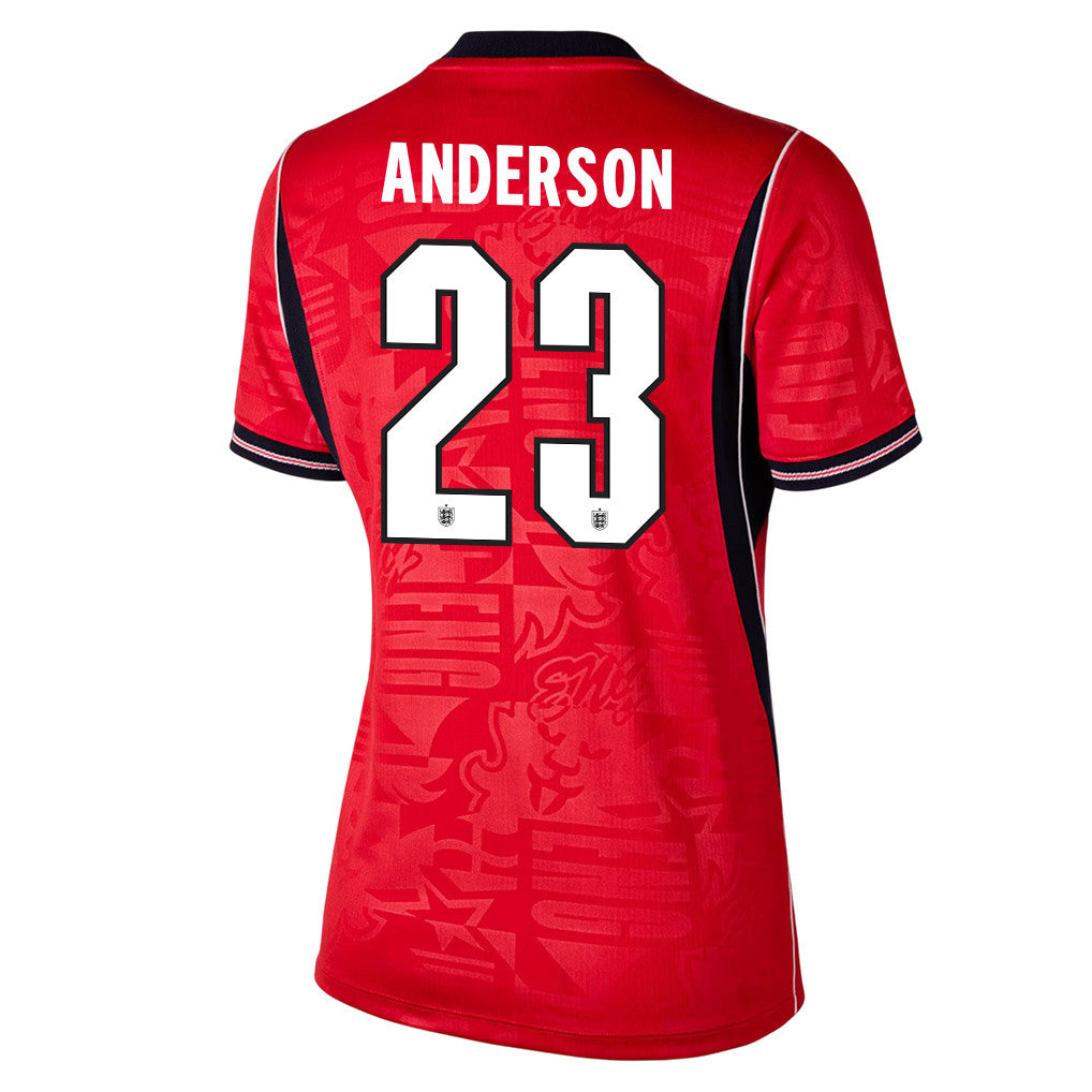 Elliot Anderson 23 Women's England National Team 2026 Away Jersey - Red