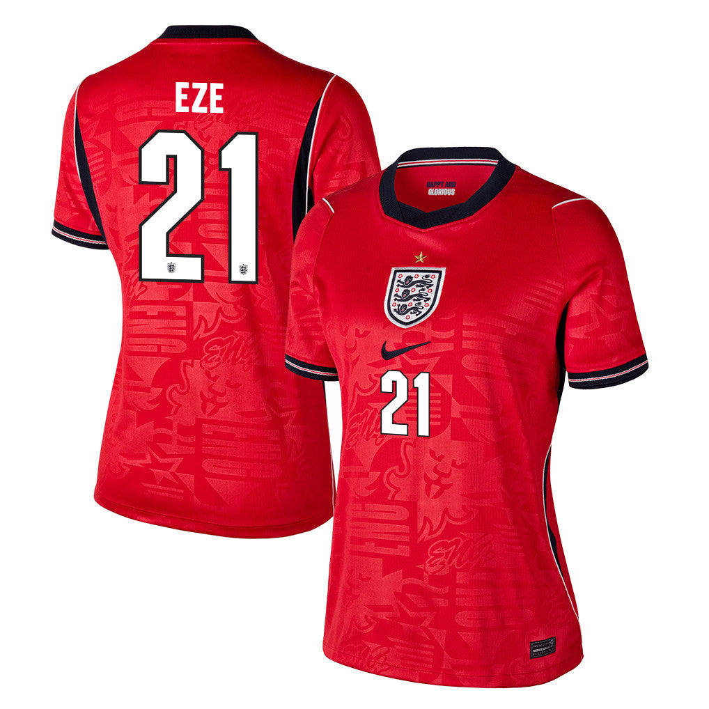 Eberechi Eze 21 Women's England National Team 2026 Away Jersey - Red
