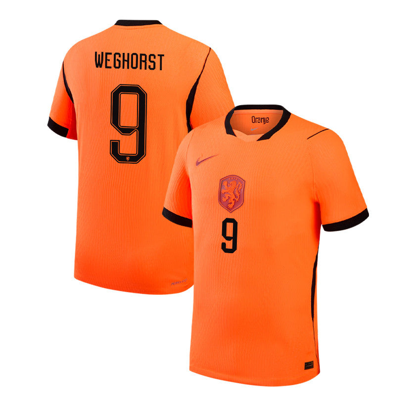Wout Weghorst 9 Netherlands National Team 2026 Home Jersey - Orange, Men