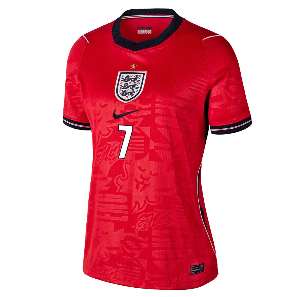 Bukayo Saka 7 Women's England National Team 2026 Away Jersey - Red