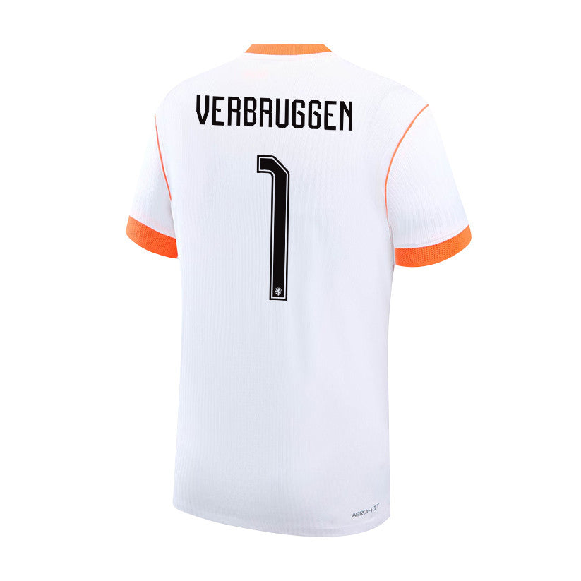 Bart Verbruggen 1 Netherlands National Team 2026 Away Jersey - White, Men