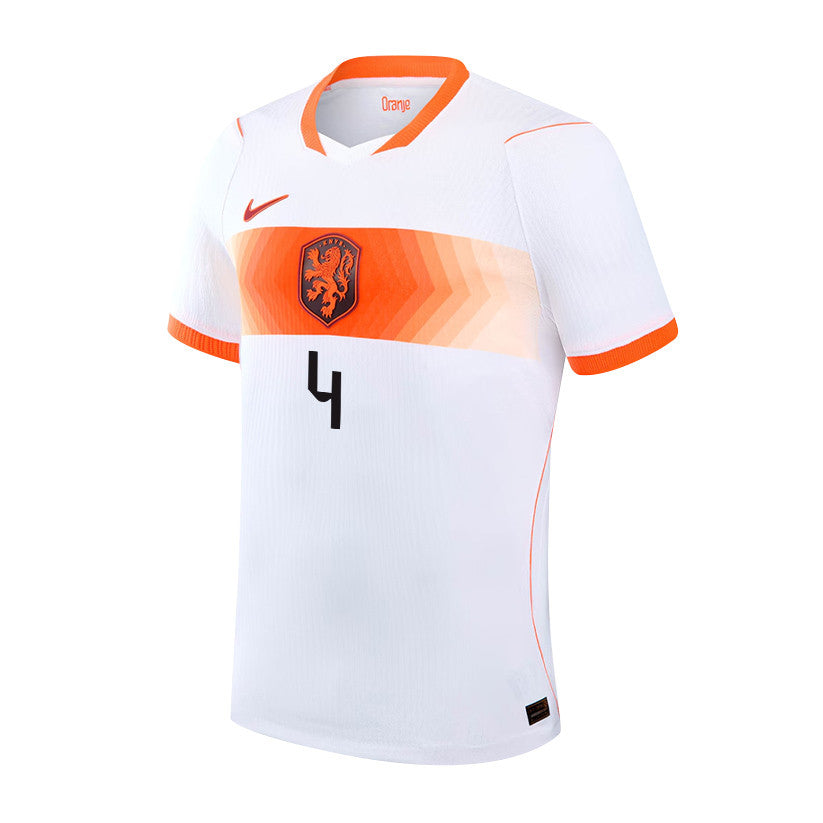 Virgil van Dijk 4 Netherlands National Team 2026 Away Jersey - White, Men