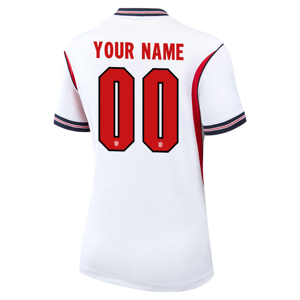 England National Team 2026 Women's Home Jersey - Personalized - White