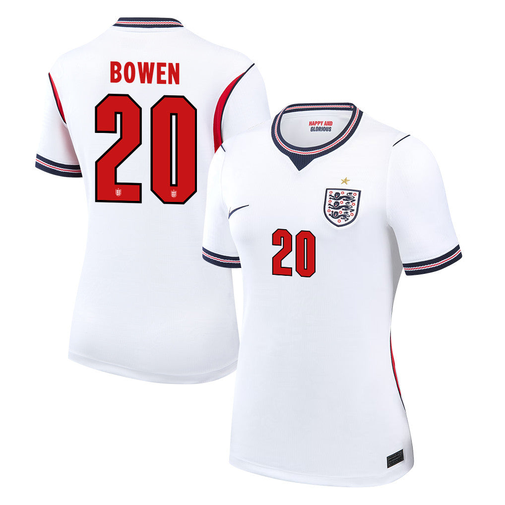 Jarrod Bowen 20 Women's England National Team 2026 Home Jersey - White