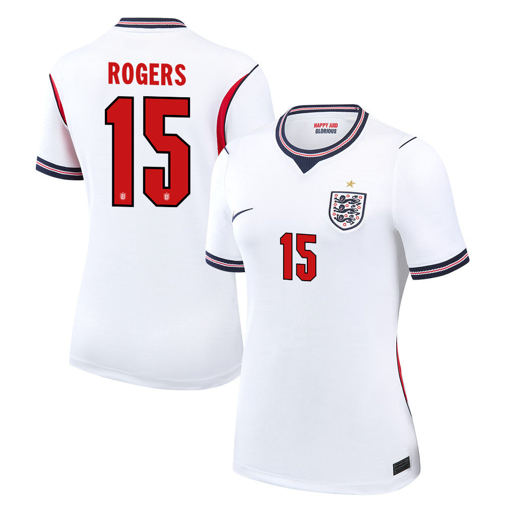 Morgan Rogers 15 Women's England National Team 2026 Home Jersey - White