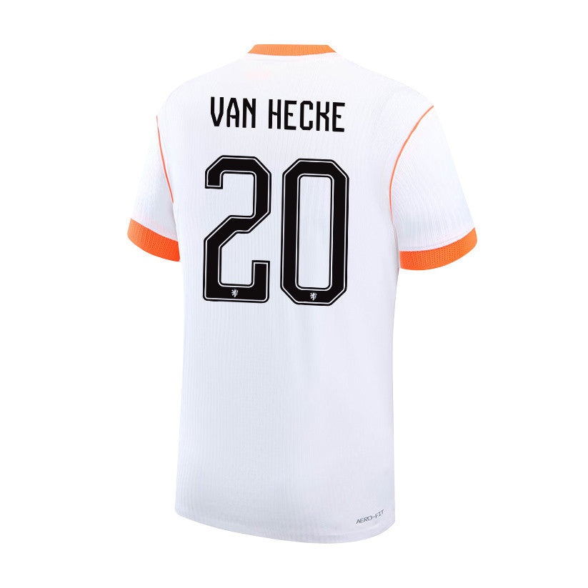 Jan Paul van Hecke 20 Netherlands National Team 2026 x World Cup Patch Away Jersey - White, Men