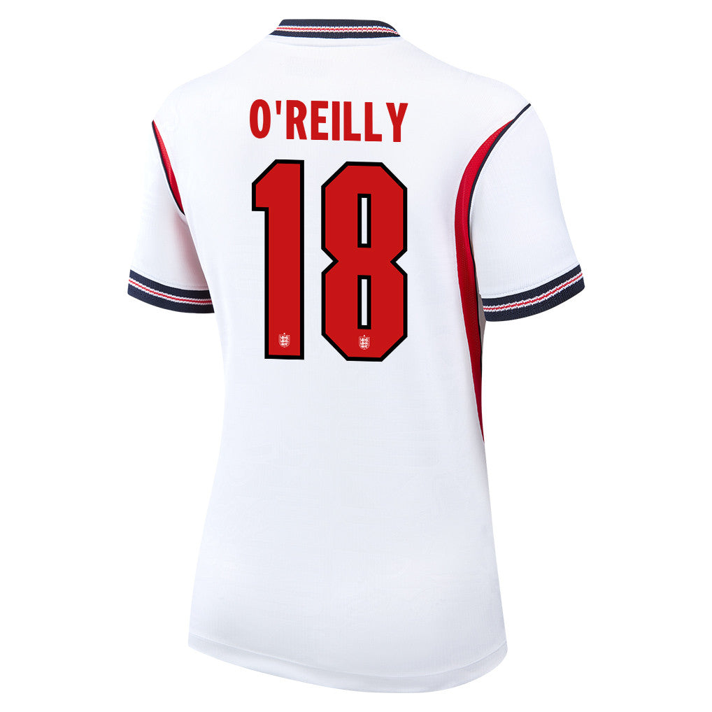 Nico O'Reilly 18 Women's England National Team 2026 Home Jersey - White