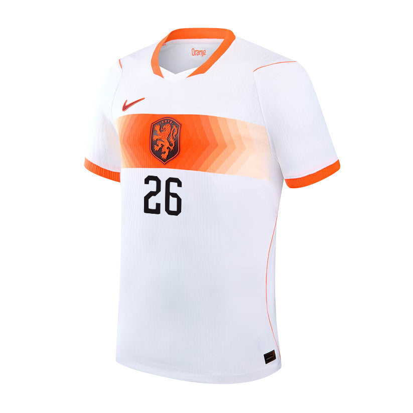 Ryan Gravenberch 26 Netherlands National Team 2026 x World Cup Patch Away Jersey - White, Men