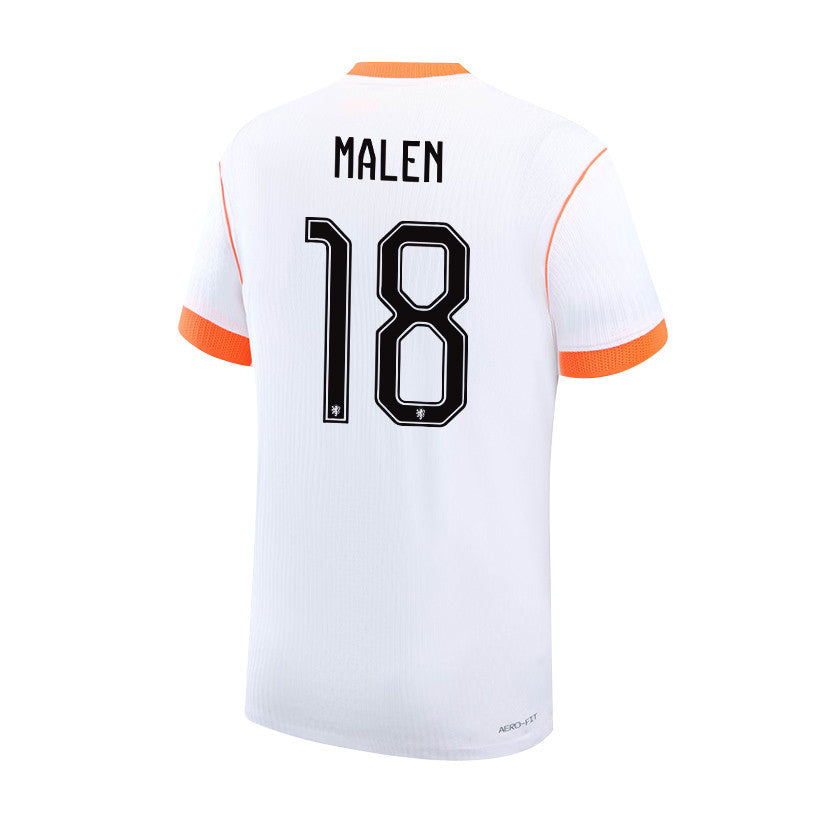 Donyell Malen 18 Netherlands National Team 2026 Away Jersey - White, Men