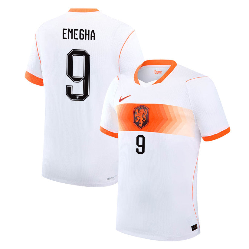 Emmanuel Emegha 9 Netherlands National Team 2026 Away Jersey - White, Men