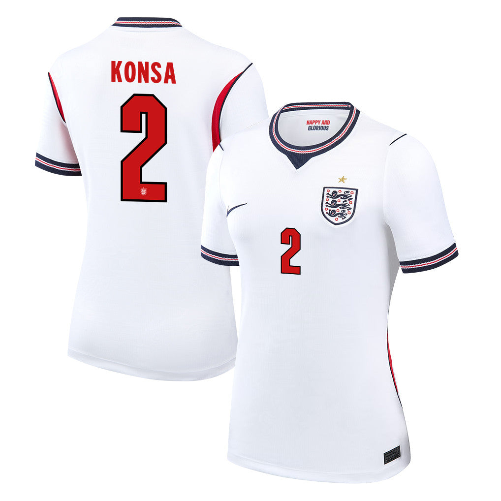 Ezri Konsa 2 Women's England National Team 2026 Home Jersey - White